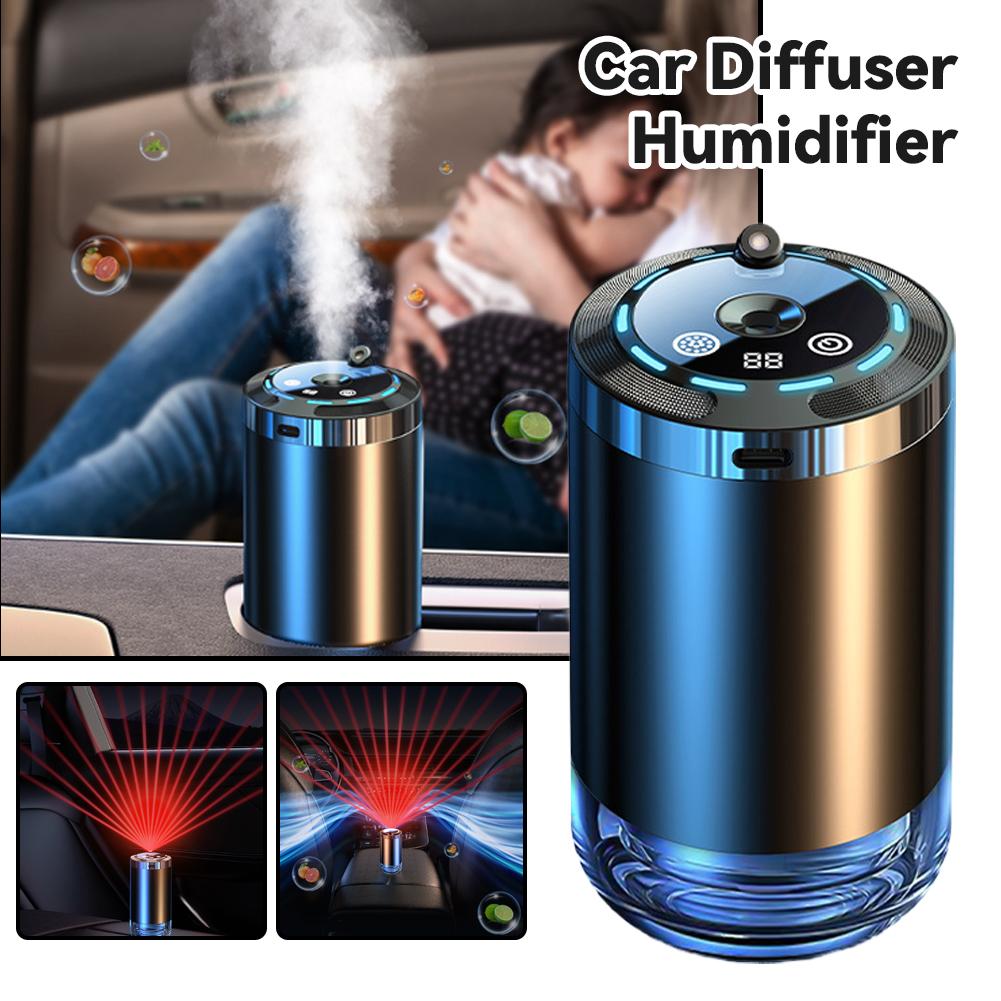 Car Vent Diffuser - 車用電気エアディフューザー アロマベント加湿器 ミスト消臭剤 自動車/家庭/オフィス用 5モード 充電/電源接続