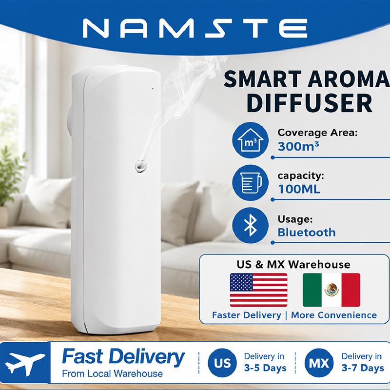 Home Fragrance Oil Diffuser - NAMSTE アロマオイルディフューザー Bluetooth フレグランスディフューザー ソケットスタイルアロマオイルディフューザー 家庭用トイレ芳香剤デバイス