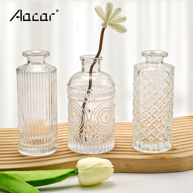 Home Fragrance Bottle - アロマディフューザー用ボトル,空のフレグランスボトル,詰め替え可能なエッセンシャルオイル容器,ストレス解消,家の装飾,150ml