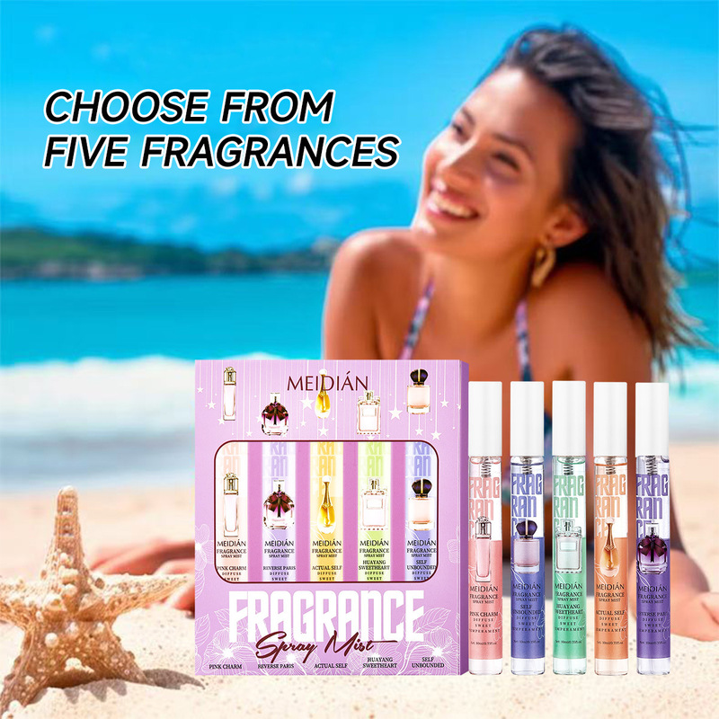 Home Fragrance Set Gift - 5個入りギフトセット ホームファブリックフレグランススプレー 多種類の香り エアフレッシュナー 家庭用消臭剤 部屋、ワードローブ、クローゼット用消臭剤
