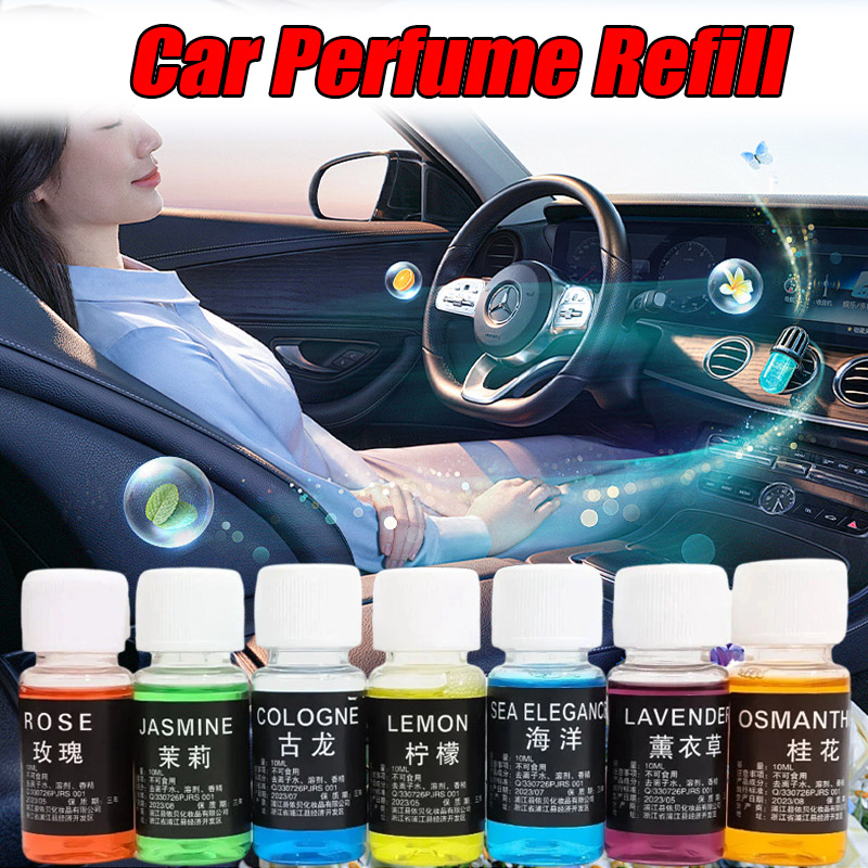 Car Vent Diffuser - 車の香水詰め替え液体エッセンシャルオイル芳香剤補充自動天然植物アロマディフューザーフレグランス加湿器