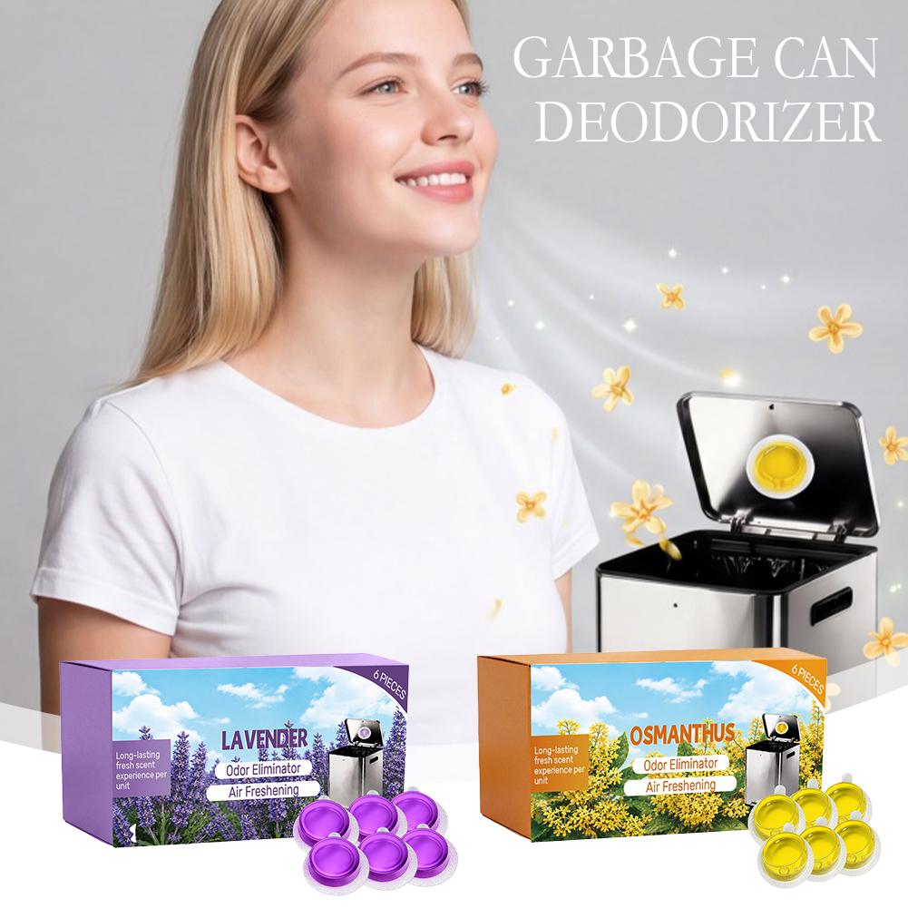 Gel Air Freshener - 6パック入りゴミ箱用消臭剤 ラベンダー/シトラスの香り 粘着式ジェル芳香剤 最大30日間持続する消臭剤 キッチン用