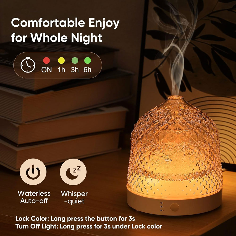 電気ガラス超音波アロマディフューザー 200ML ホテル用フ - Home Fragrance Oil Diffuser のレビューと価格