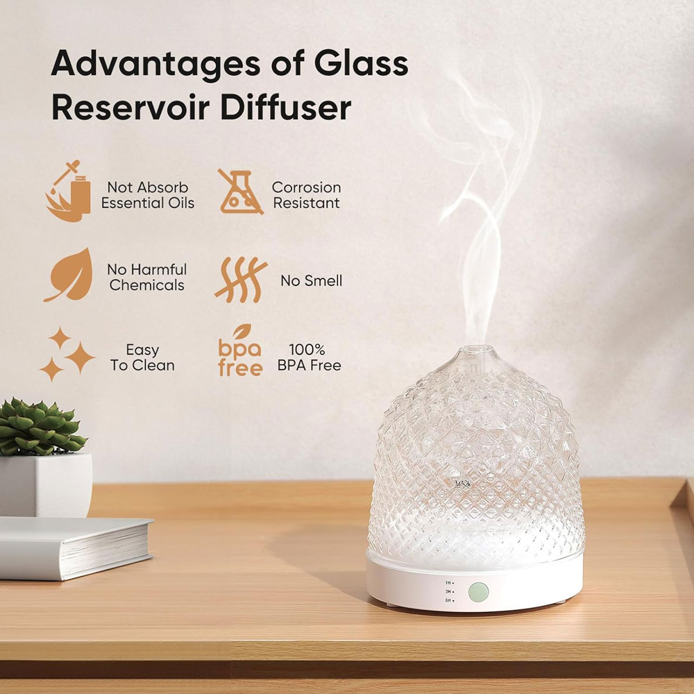 電気ガラス超音波アロマディフューザー 200ML ホテル用フ - Home Fragrance Oil Diffuser のレビューと価格