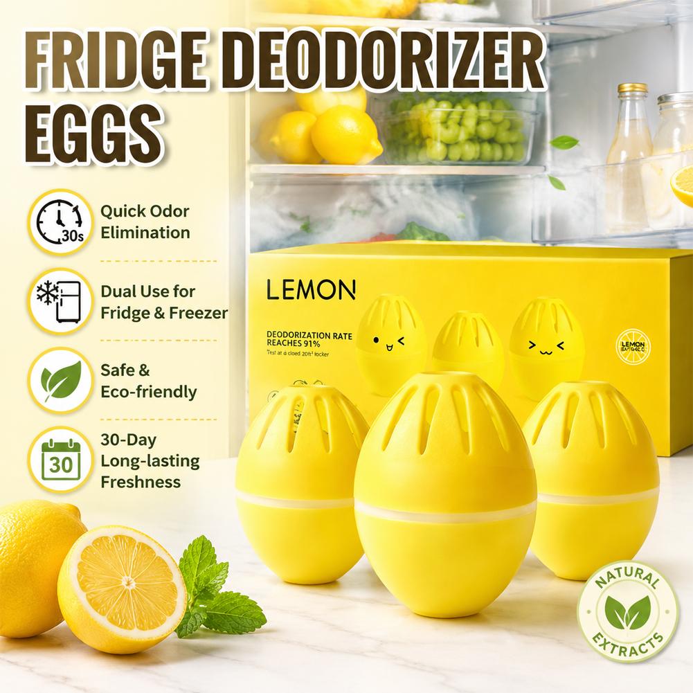 3個入り冷蔵庫消臭剤エッグ、ジェルコア卵型冷蔵庫消臭剤、家庭 - Gel Air Freshener のレビューと価格