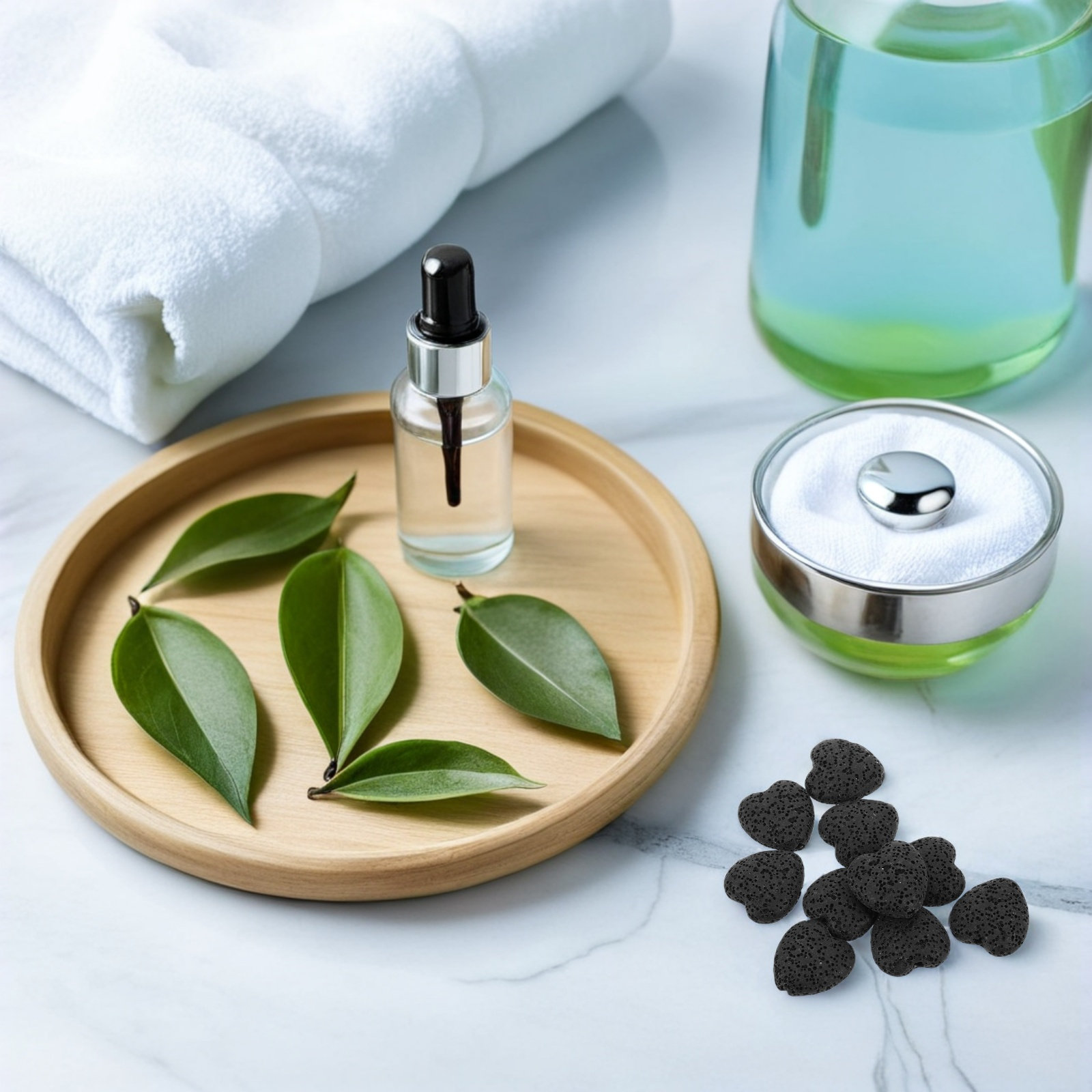 20個入り アロマセラピー ハート型 ラバ石 ディフューザー - Home Fragrance Us のレビューと価格