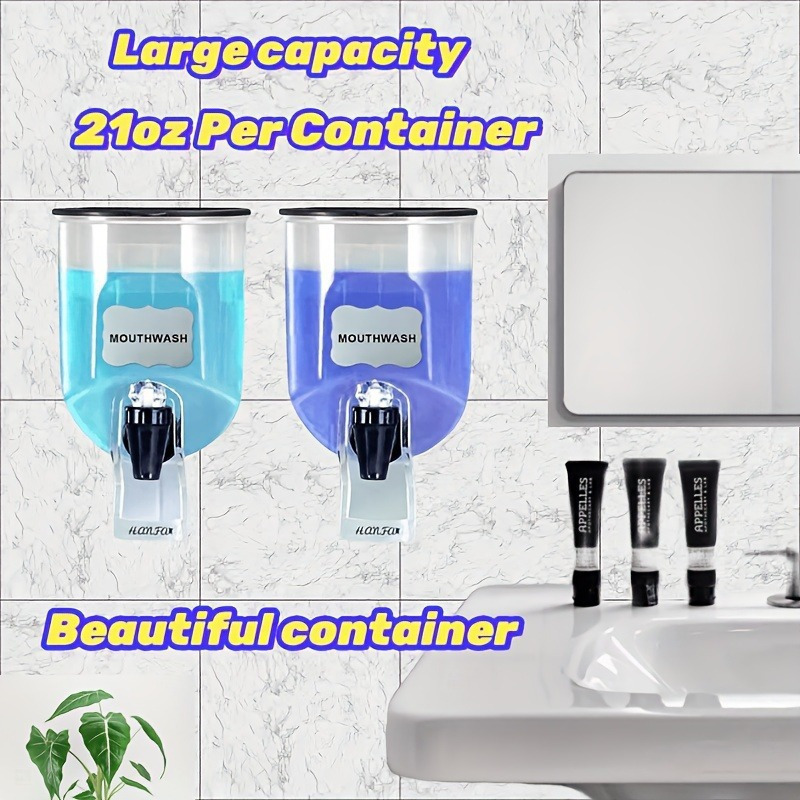 2個入り 600ml マウスウォッシュディスペンサー 浴室用 - Home Fragrance Bottle のレビューと価格