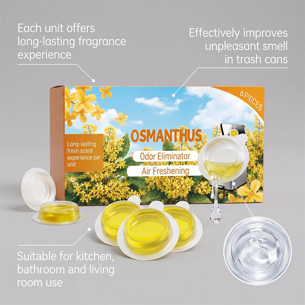 6個入り キンモクセイとラベンダーの香りの消臭ジェル ゴミ箱 - Gel Air Freshener のレビューと価格