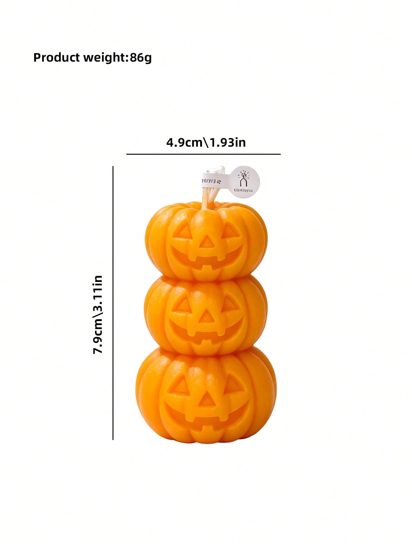 ハロウィン用3層式パンプキン型キャンドル1個、パンプキンデザ - Home Fragrance Us のレビューと価格