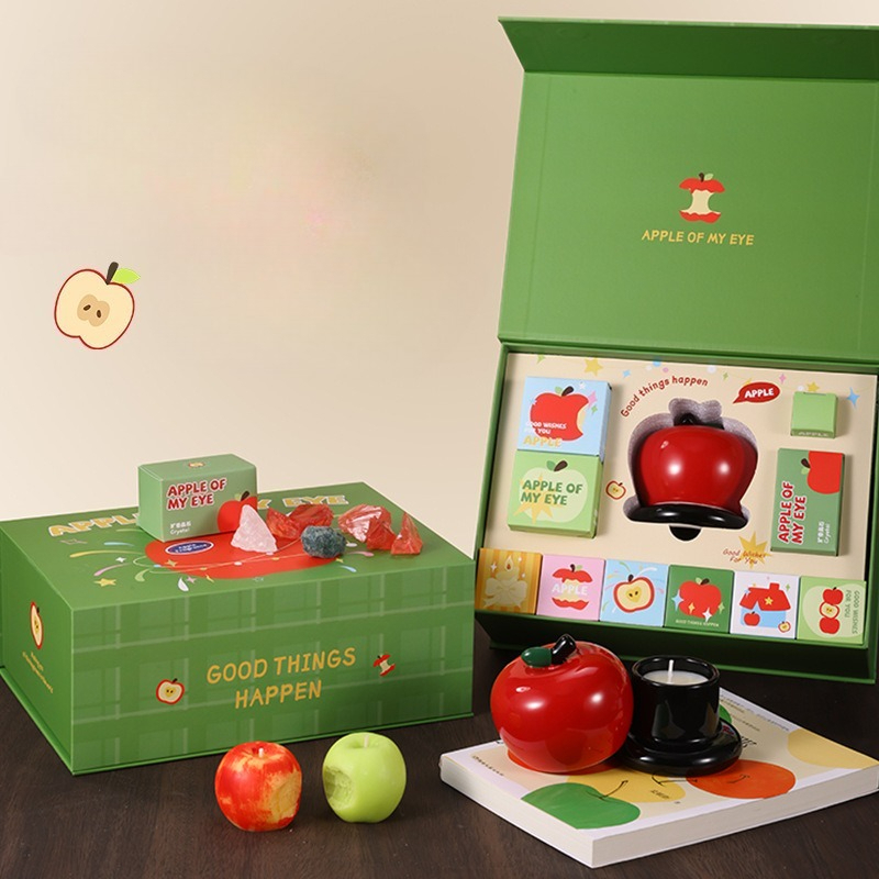 リンゴ型の香り付きキャンドルギフトボックスセット。上品な香り - Home Fragrance Set Gift のレビューと価格
